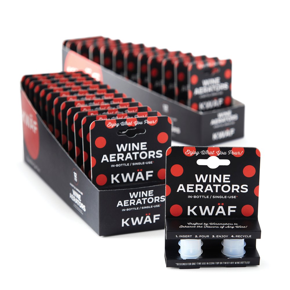 Wholesale and Distributors: KWÄF Wine Aerators Case (24 2-Packs)