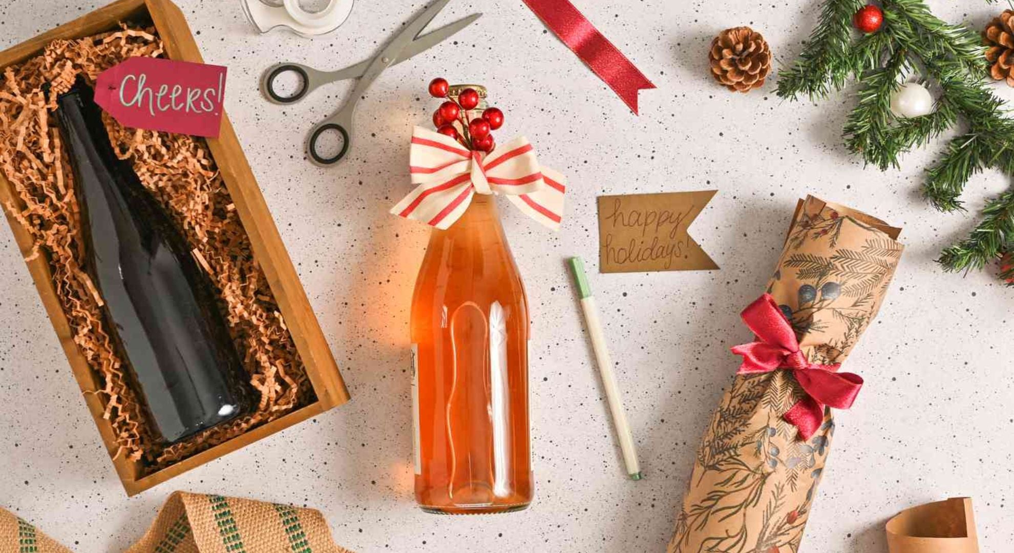 How to Wrap a Bottle of Wine_  Christmas Wine Gift